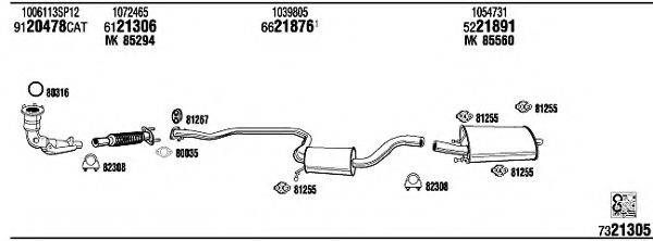 WALKER FO20284 Система випуску ОГ