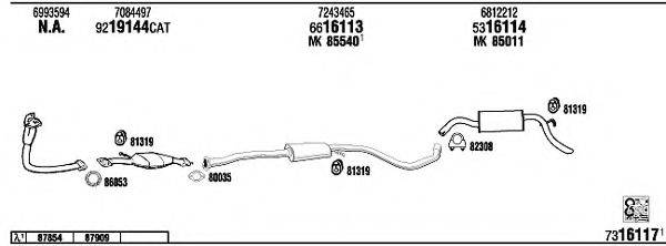 WALKER FO30614 Система випуску ОГ