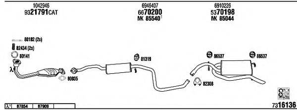 WALKER FO30812A Система випуску ОГ