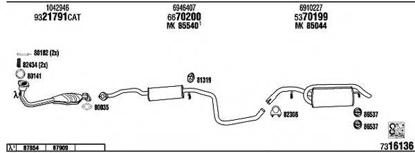 WALKER FO30814A Система випуску ОГ