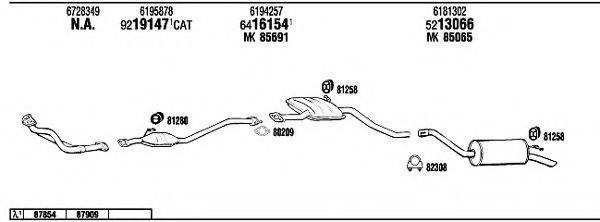 WALKER FO56004 Система випуску ОГ