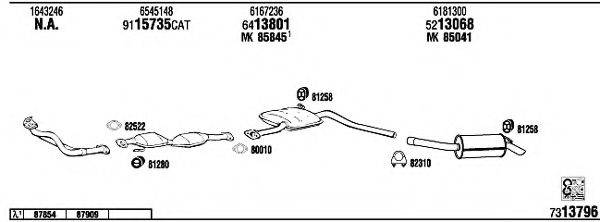 WALKER FO56030A Система випуску ОГ