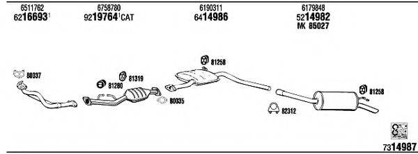 WALKER FO56043 Система випуску ОГ