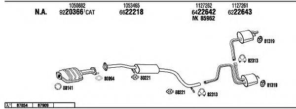 WALKER FO60072 Система випуску ОГ