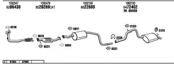 WALKER FO60077 Система випуску ОГ