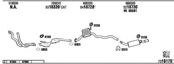 WALKER FO60416 Система випуску ОГ