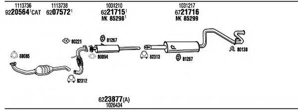 WALKER FO80159 Система випуску ОГ