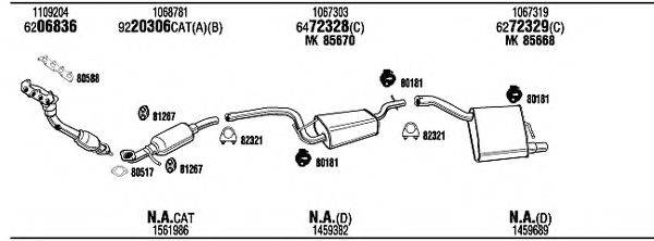 WALKER FOH09639 Система випуску ОГ