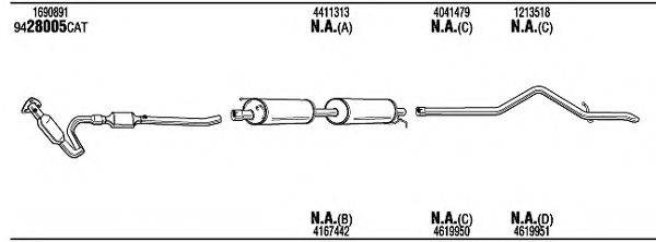 WALKER FOH16101 Система випуску ОГ