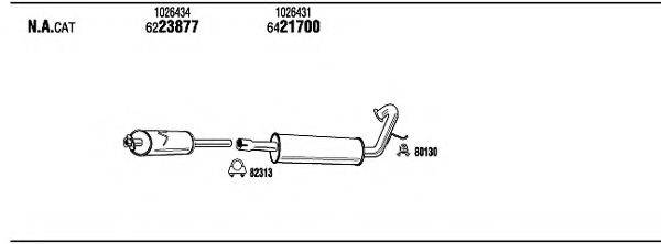 WALKER FOH16303 Система випуску ОГ