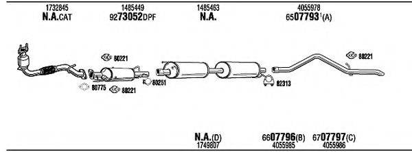 WALKER FOK23231BB Система випуску ОГ