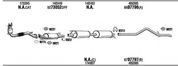 WALKER FOK23231DC Система випуску ОГ