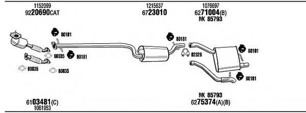 WALKER FOT15810 Система випуску ОГ