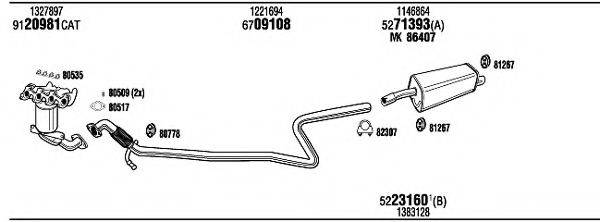 WALKER FOT16337 Система випуску ОГ