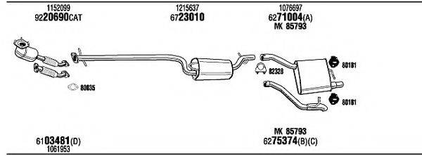 WALKER FOT16967 Система випуску ОГ