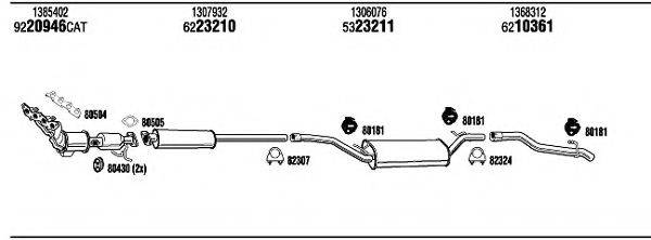 WALKER FOT18305 Система випуску ОГ