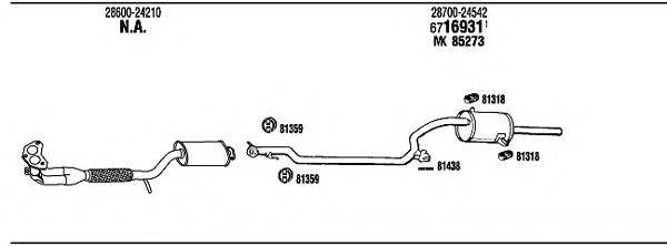 WALKER HY40003B Система випуску ОГ