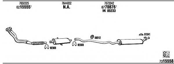 WALKER LN40001 Система випуску ОГ