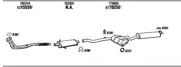 WALKER LN40009 Система випуску ОГ