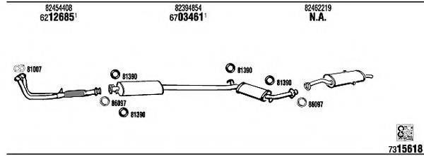 WALKER LN70001 Система випуску ОГ