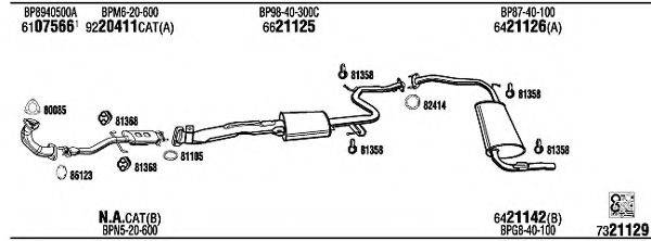 WALKER MA41208 Система випуску ОГ