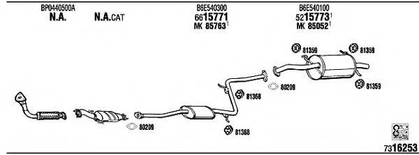 WALKER MA70303 Система випуску ОГ