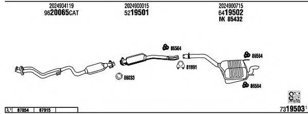 WALKER MB18001 Система випуску ОГ