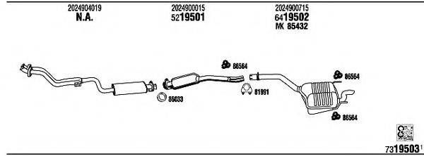 WALKER MB18002 Система випуску ОГ