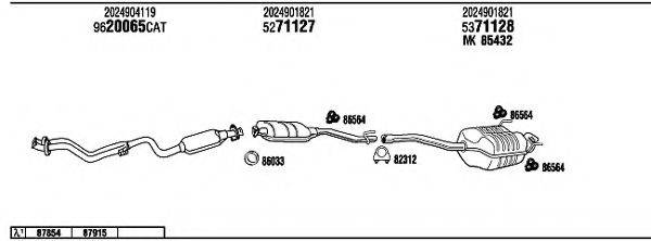 WALKER MB18006 Система випуску ОГ