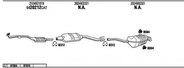 WALKER MB20048 Система випуску ОГ