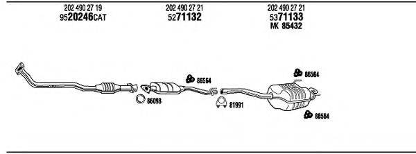 WALKER MB20056 Система випуску ОГ