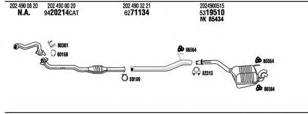 WALKER MB22024 Система випуску ОГ