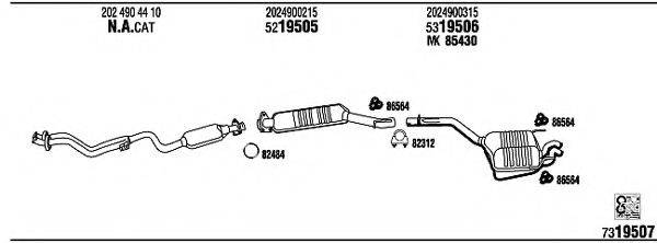 WALKER MB22029 Система випуску ОГ