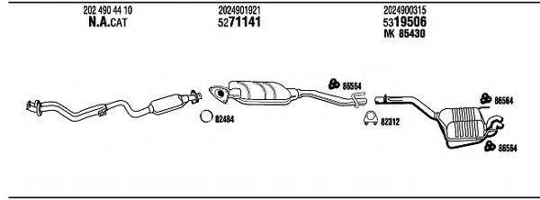 WALKER MB22030 Система випуску ОГ