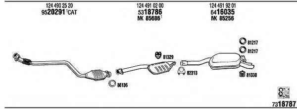 WALKER MB25006 Система випуску ОГ