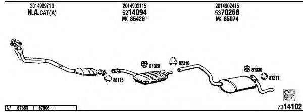 WALKER MB30037 Система випуску ОГ