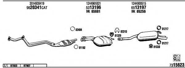 WALKER MB30314 Система випуску ОГ