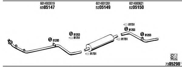 WALKER MB84011 Система випуску ОГ