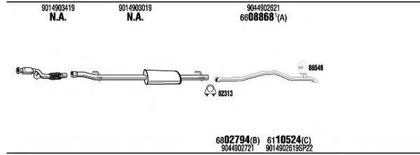 WALKER MBH14976A Система випуску ОГ