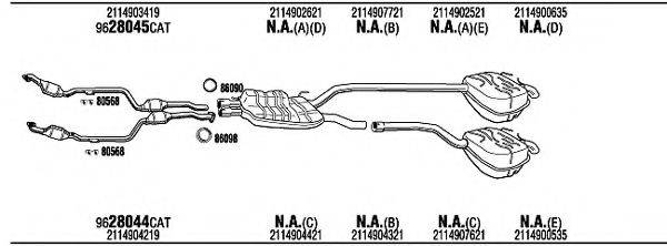 WALKER MBH17490 Система випуску ОГ