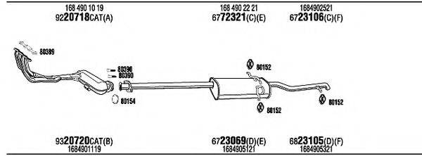 WALKER MBT08386 Система випуску ОГ