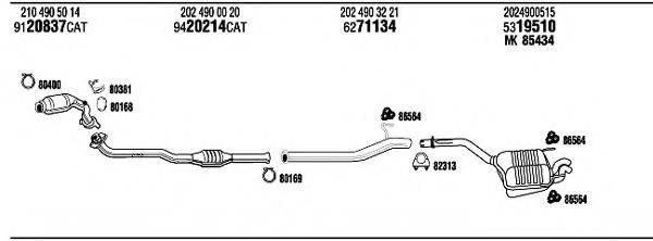 WALKER MBT08889 Система випуску ОГ