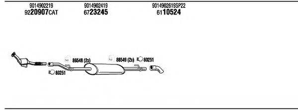 WALKER MBT14990 Система випуску ОГ