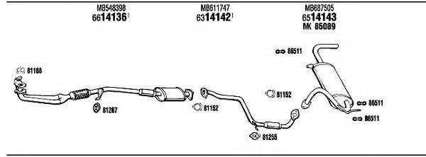 WALKER MI61523 Система випуску ОГ