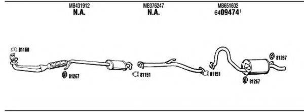 WALKER MI61540 Система випуску ОГ