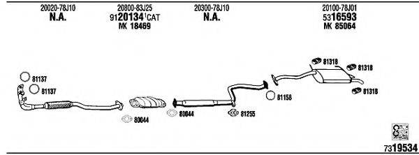 WALKER NI65015 Система випуску ОГ