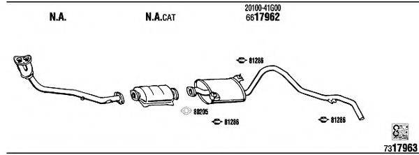 WALKER NI84003 Система випуску ОГ