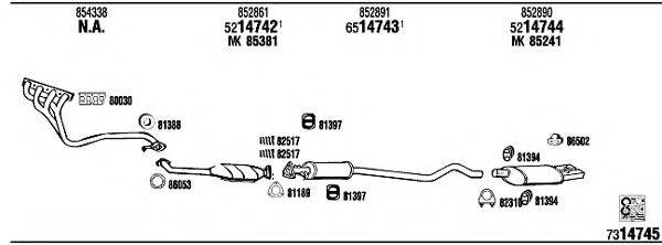 WALKER OP40144B Система випуску ОГ