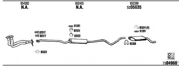 WALKER OP40411B Система випуску ОГ