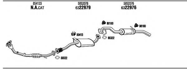 WALKER OP85013 Система випуску ОГ